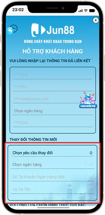 Bước 3: Nhập Thông Tin Sau Đó Chọn Hình Thức Xác Thực Qua Email